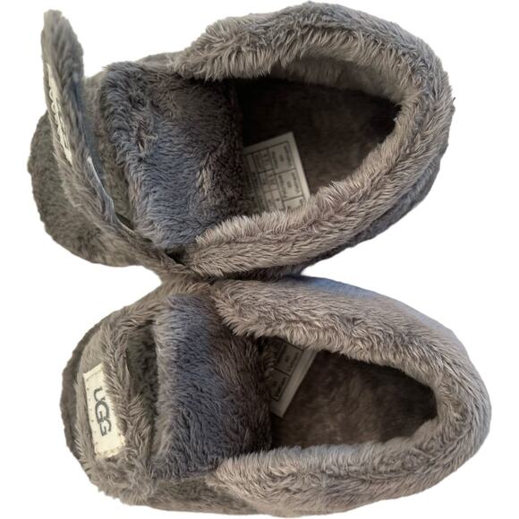 NWOT Infant Plush Ugg No Tie Booties GRAY size 4/5 - Picture 9 of 9